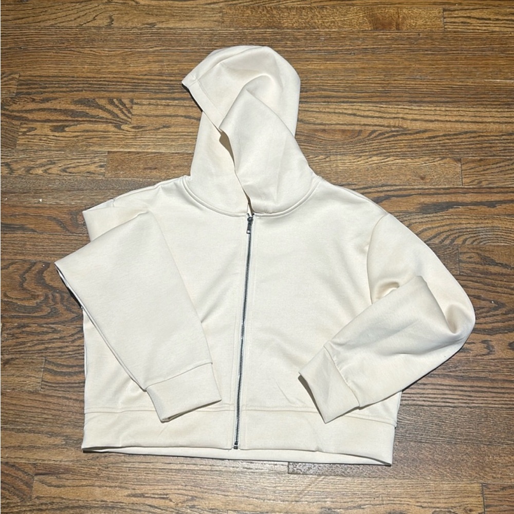 Knit Cropped Hoodie